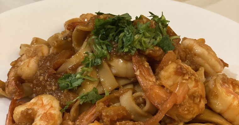 Asian Garlic Noodles with Shrimp